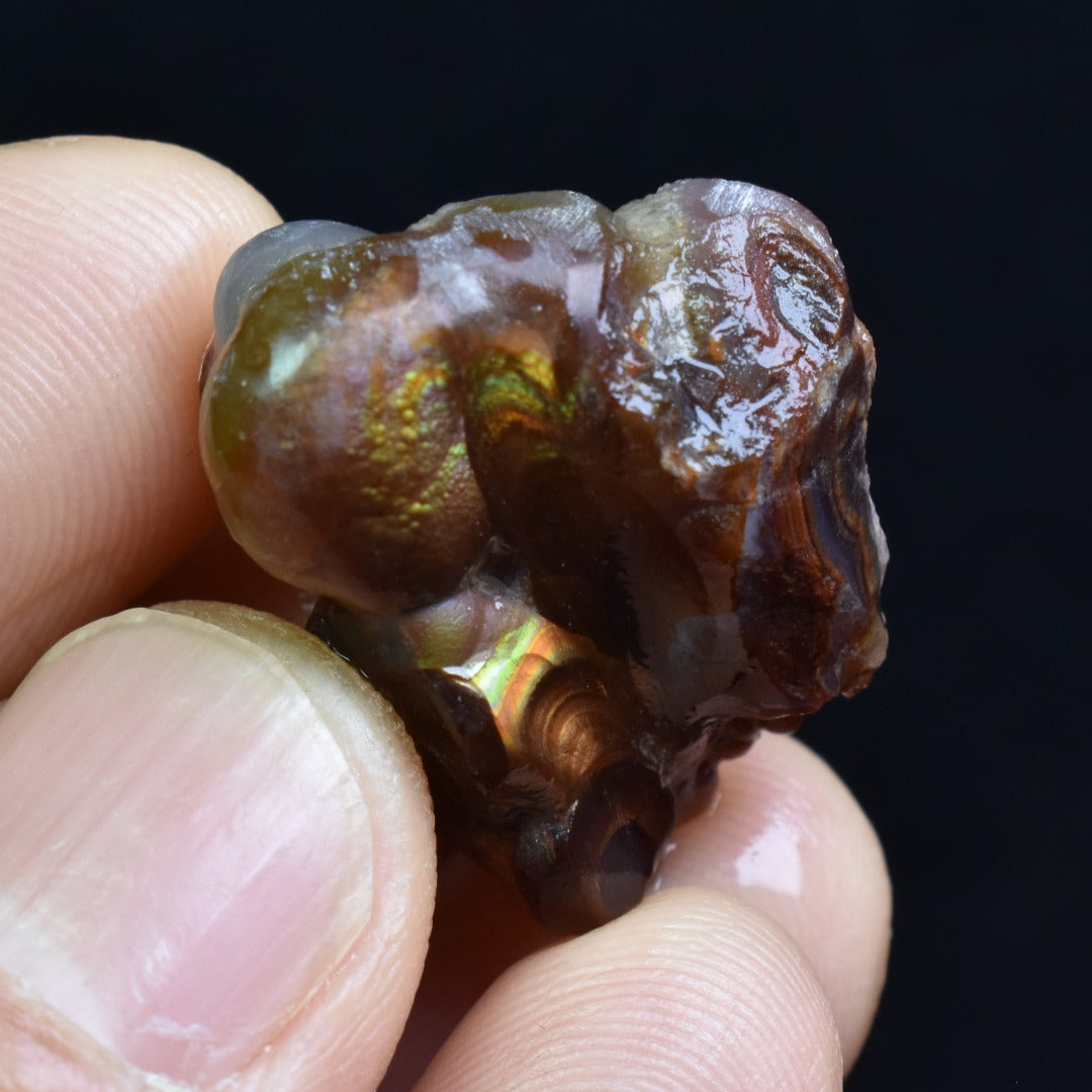 Mexican Rough Raw Fire Agate Specimen Rock - Top Grade - 42ct #48