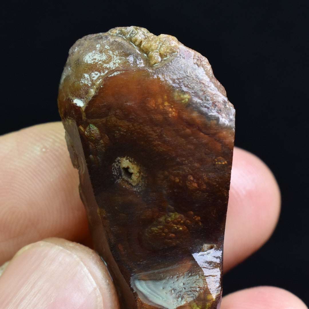 Mexican Rough Raw Fire Agate Specimen Rock - Top Grade - 69ct #49