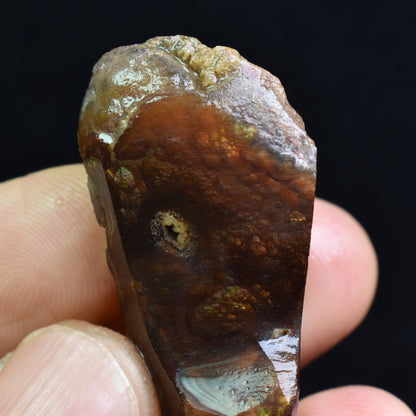 Mexican Rough Raw Fire Agate Specimen Rock - Top Grade - 69ct #49
