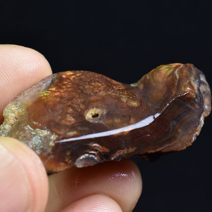 Mexican Rough Raw Fire Agate Specimen Rock - Top Grade - 69ct #49