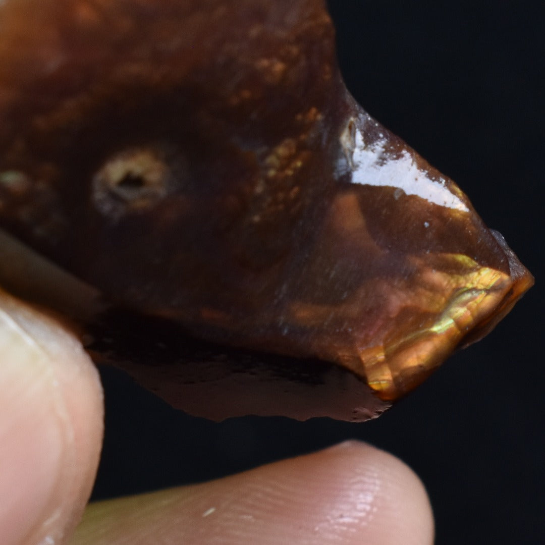 Mexican Rough Raw Fire Agate Specimen Rock - Top Grade - 69ct #49