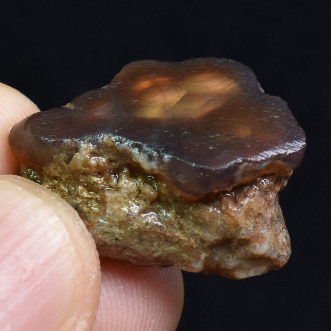 Mexican Rough Raw Fire Agate Specimen Rock - Top Grade - 27ct #57