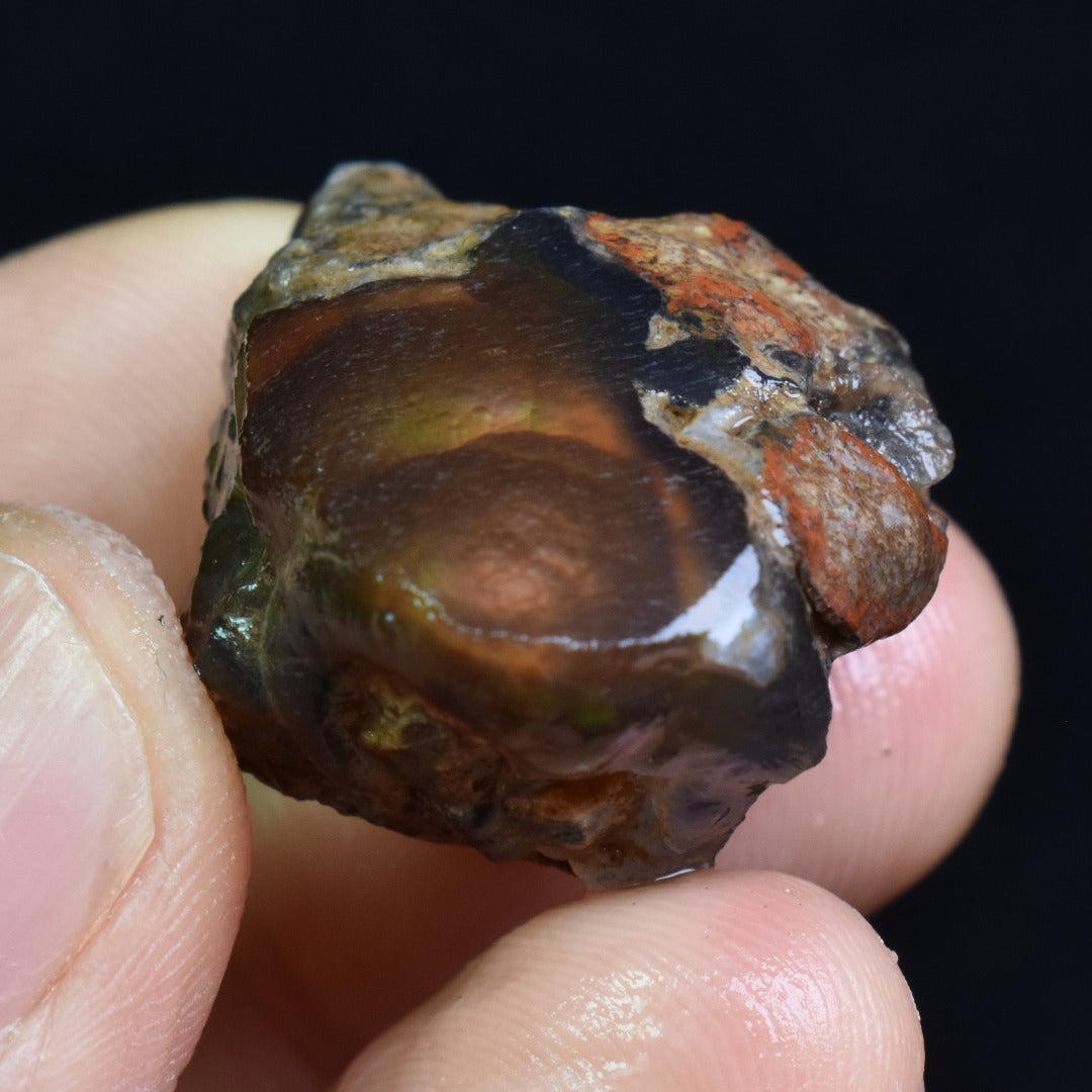 Mexican Rough Raw Fire Agate Specimen Rock - Top Grade - 56ct #59