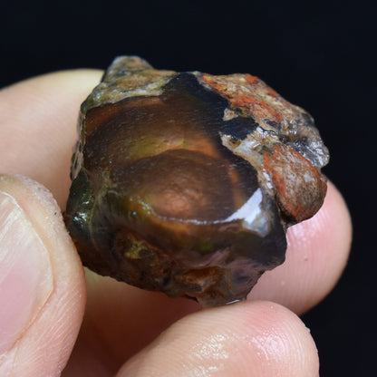 Mexican Rough Raw Fire Agate Specimen Rock - Top Grade - 56ct #59