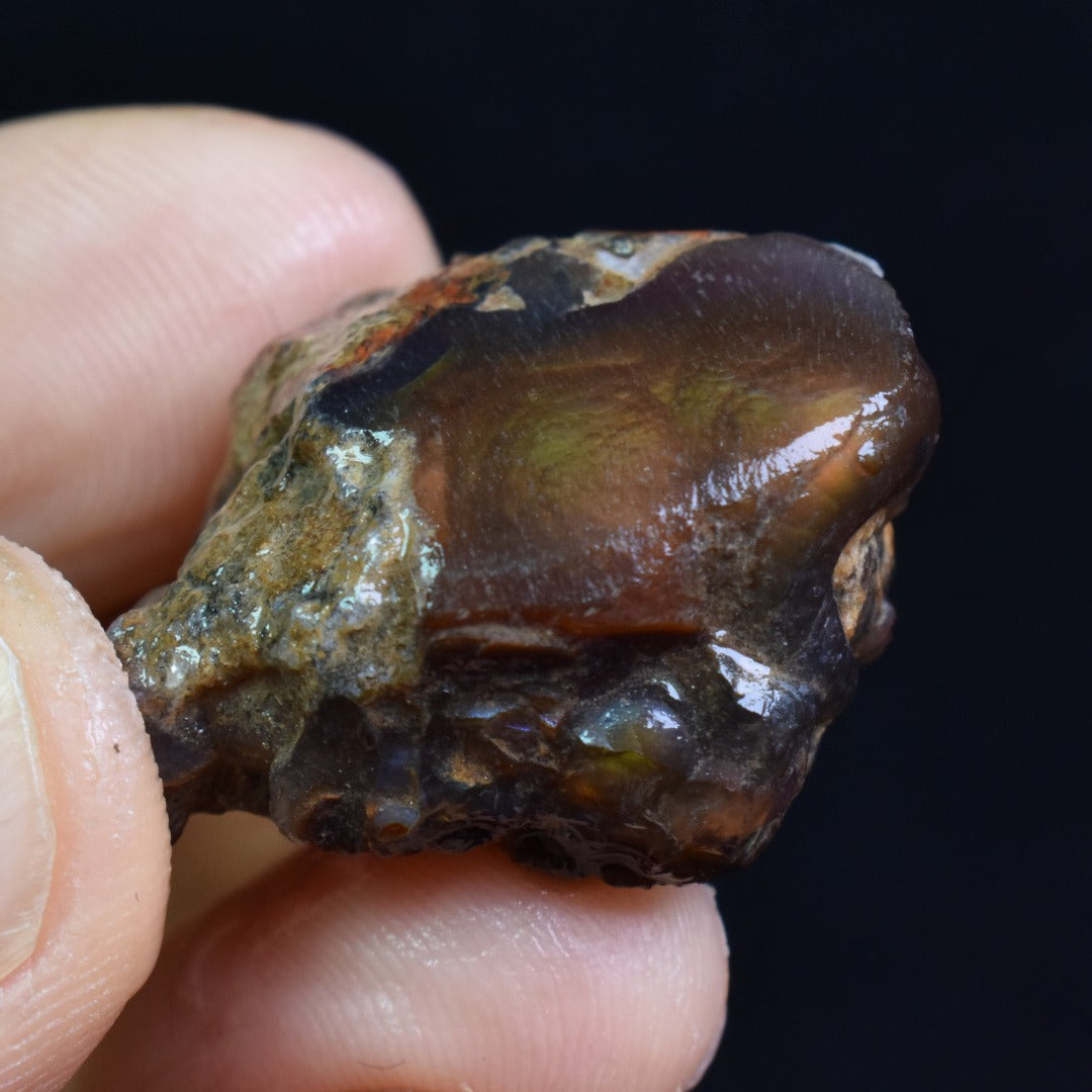 Mexican Rough Raw Fire Agate Specimen Rock - Top Grade - 56ct #59