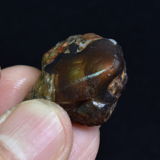 Mexican Rough Raw Fire Agate Specimen Rock - Top Grade - 56ct #59