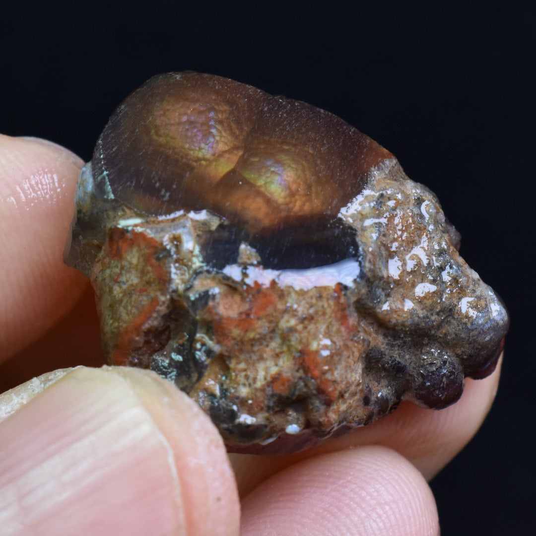 Mexican Rough Raw Fire Agate Specimen Rock - Top Grade - 56ct #59