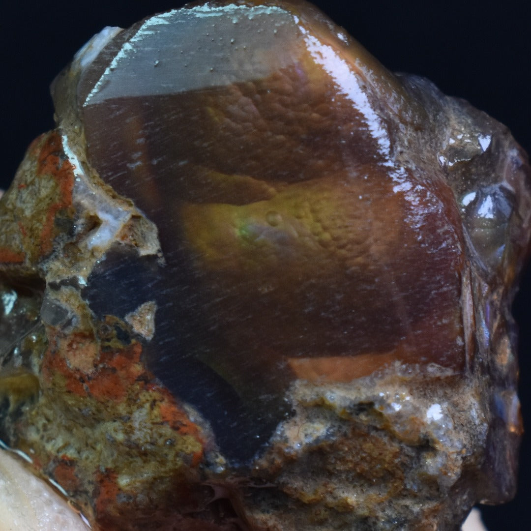 Mexican Rough Raw Fire Agate Specimen Rock - Top Grade - 56ct #59