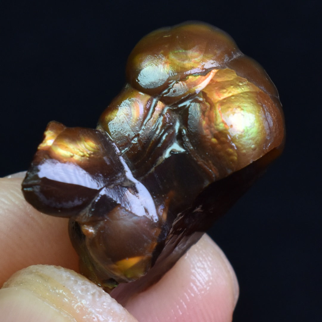 Mexican Rough Raw Fire Agate Specimen Rock - Top Grade - 25ct #61