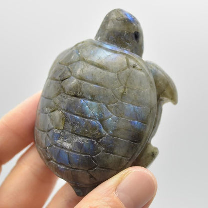 Labradorite Turtle - 7.5cm x 5cm x 2.5cm - 107 grams