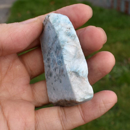 Larimar Dolphin Stone Freeform Raw Slab Slice - 52 grams - #04