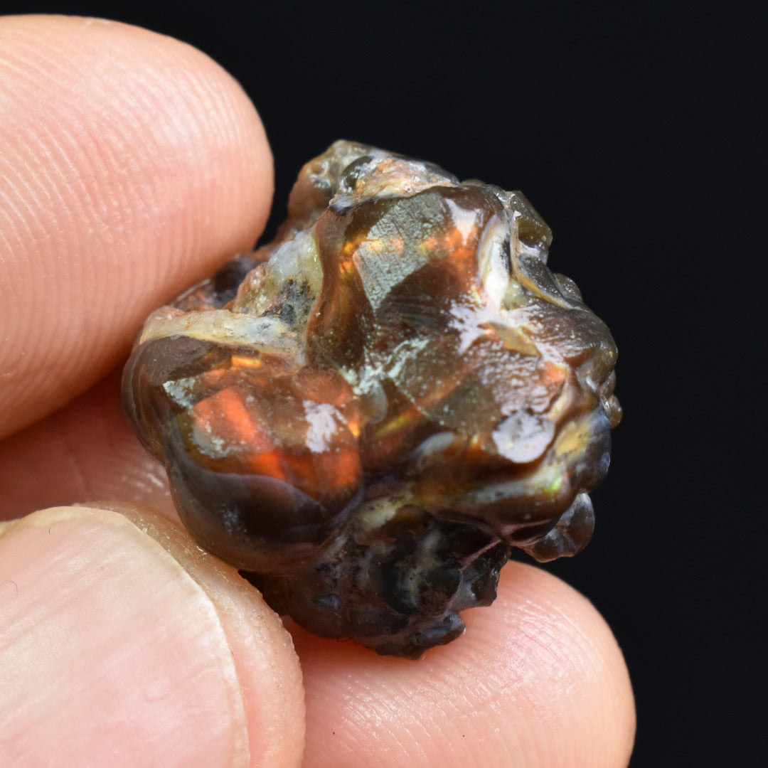 Mexican Rough Raw Fire Agate Specimen Rock - Top Grade - 22ct #68