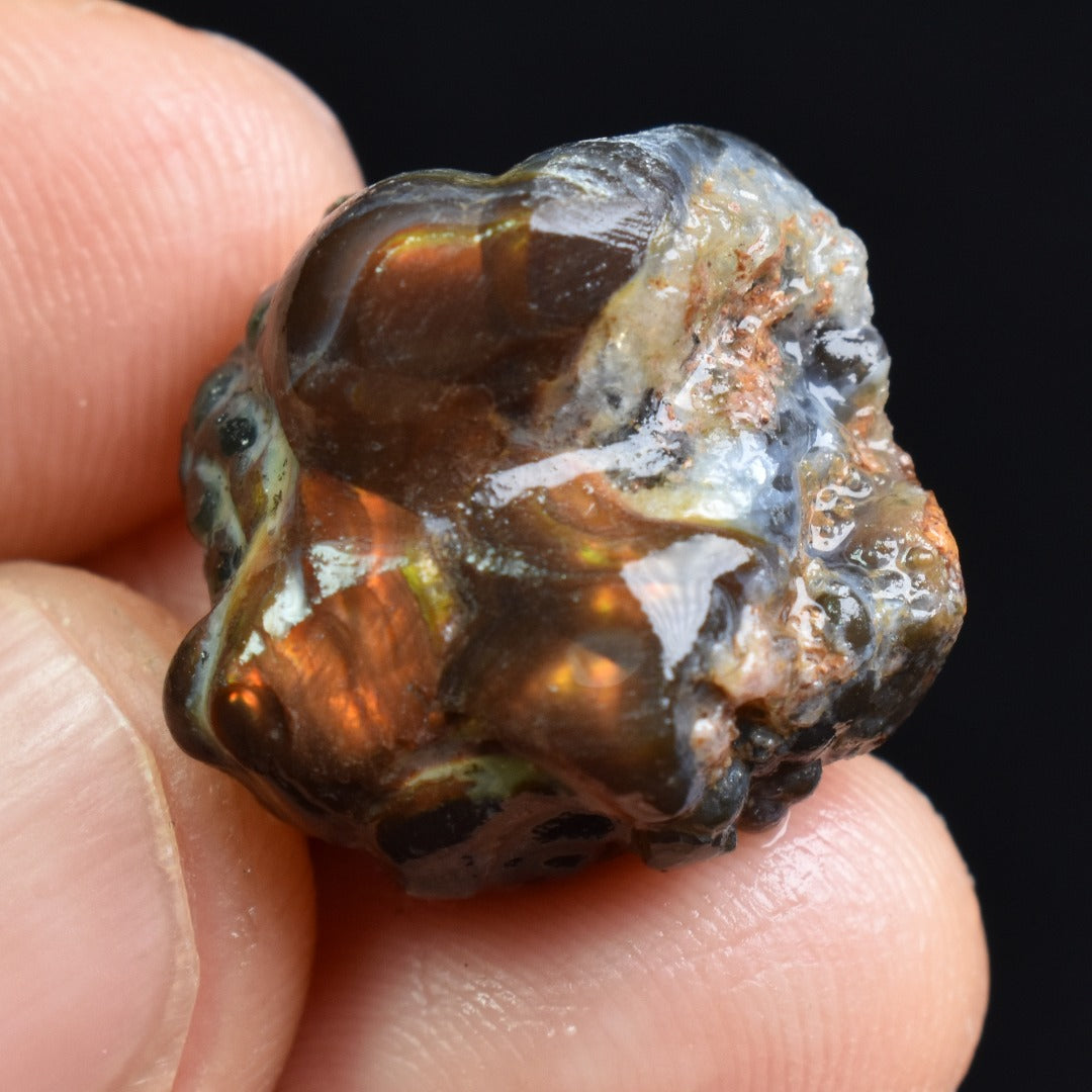 Mexican Rough Raw Fire Agate Specimen Rock - Top Grade - 22ct #68