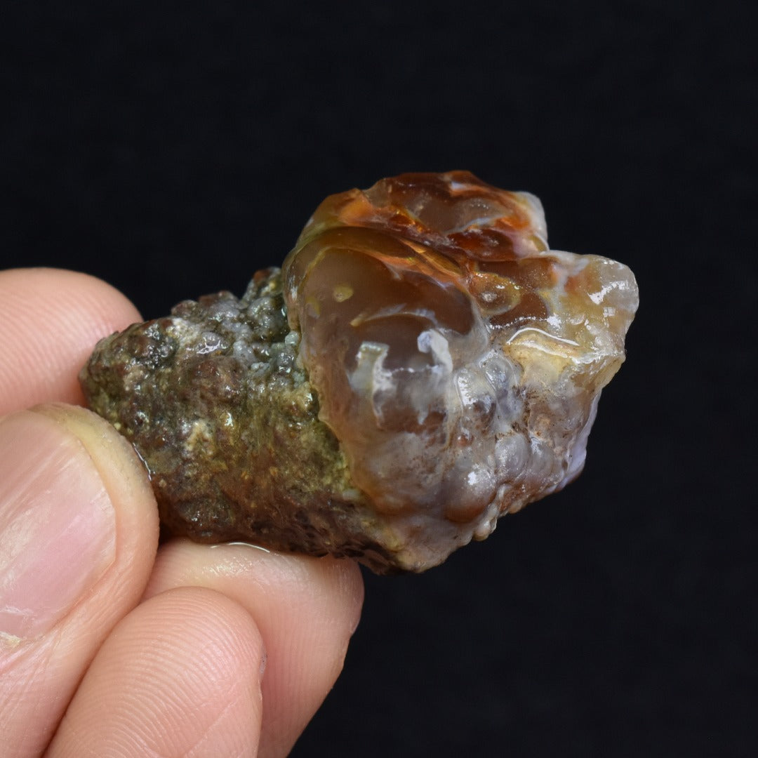 Mexican Rough Raw Fire Agate Specimen Rock - Top Grade - 98ct #70