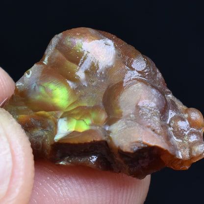 Mexican Rough Raw Fire Agate Specimen Rock - Top Grade - 14ct #72