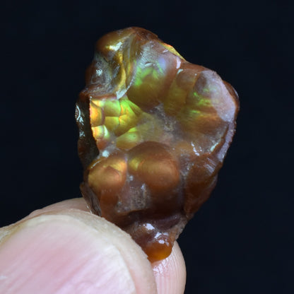 Mexican Rough Raw Fire Agate Specimen Rock - Top Grade - 14ct #72