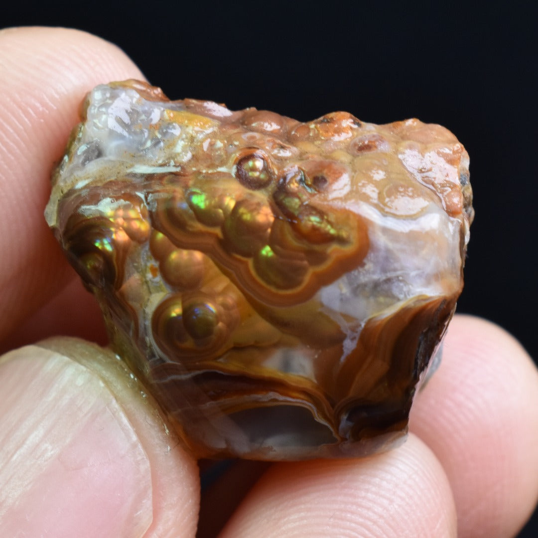 Mexican Rough Raw Fire Agate Specimen Rock - Top Grade - 41ct #73