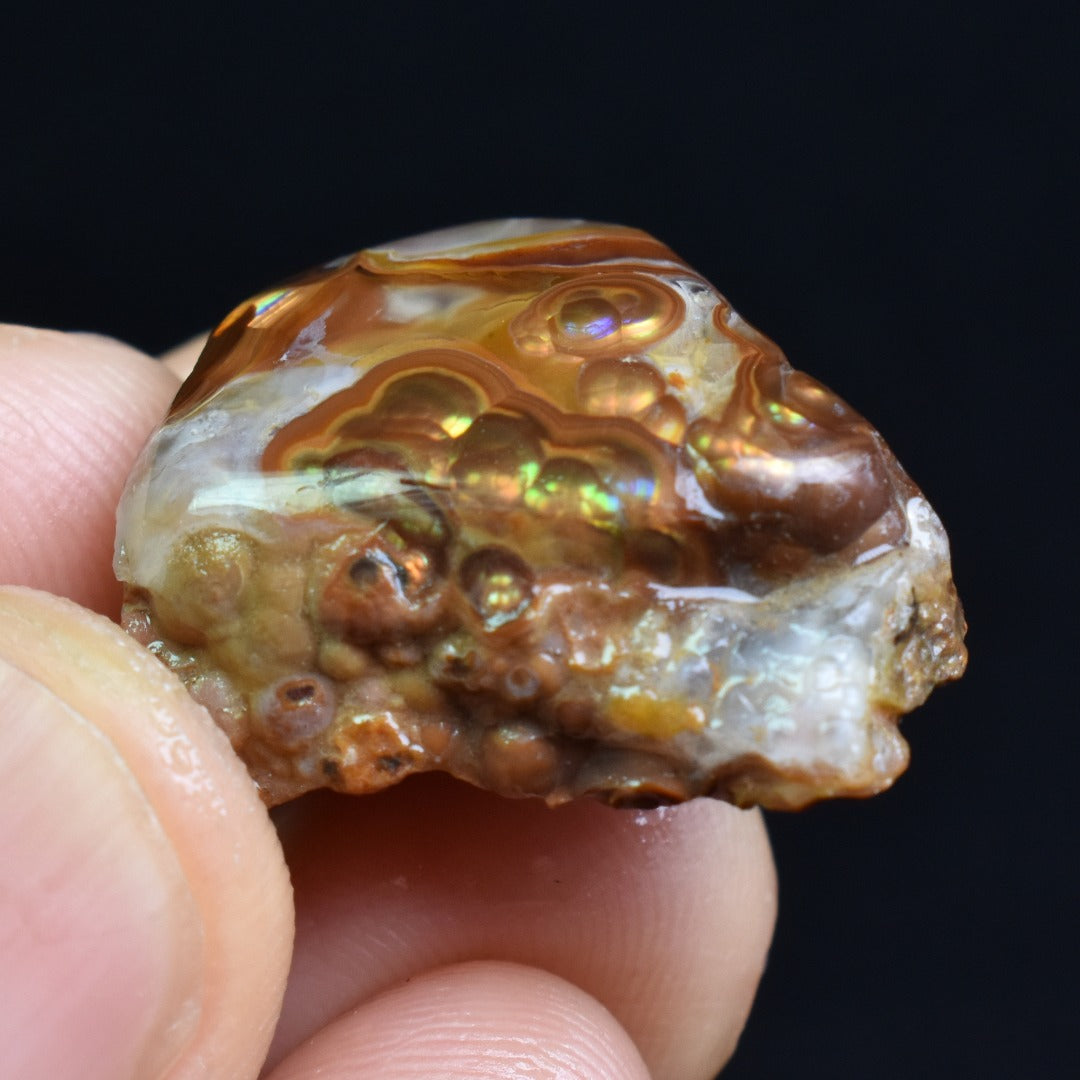Mexican Rough Raw Fire Agate Specimen Rock - Top Grade - 41ct #73