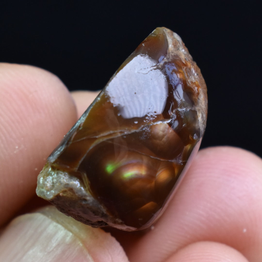 Mexican Rough Raw Fire Agate Specimen Rock - Top Grade - 26ct #76