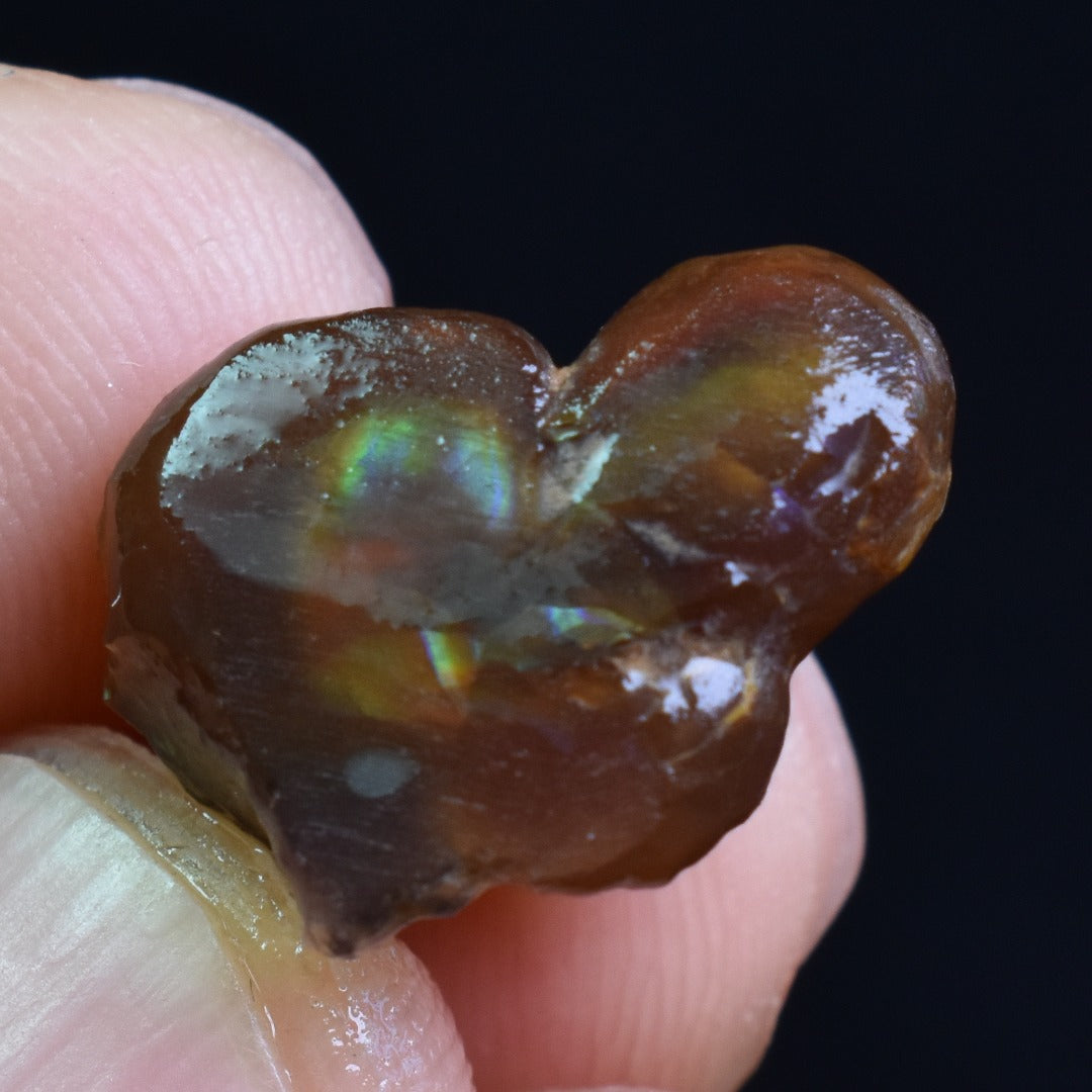 Mexican Rough Raw Fire Agate Specimen Rock - Top Grade - 13ct #79