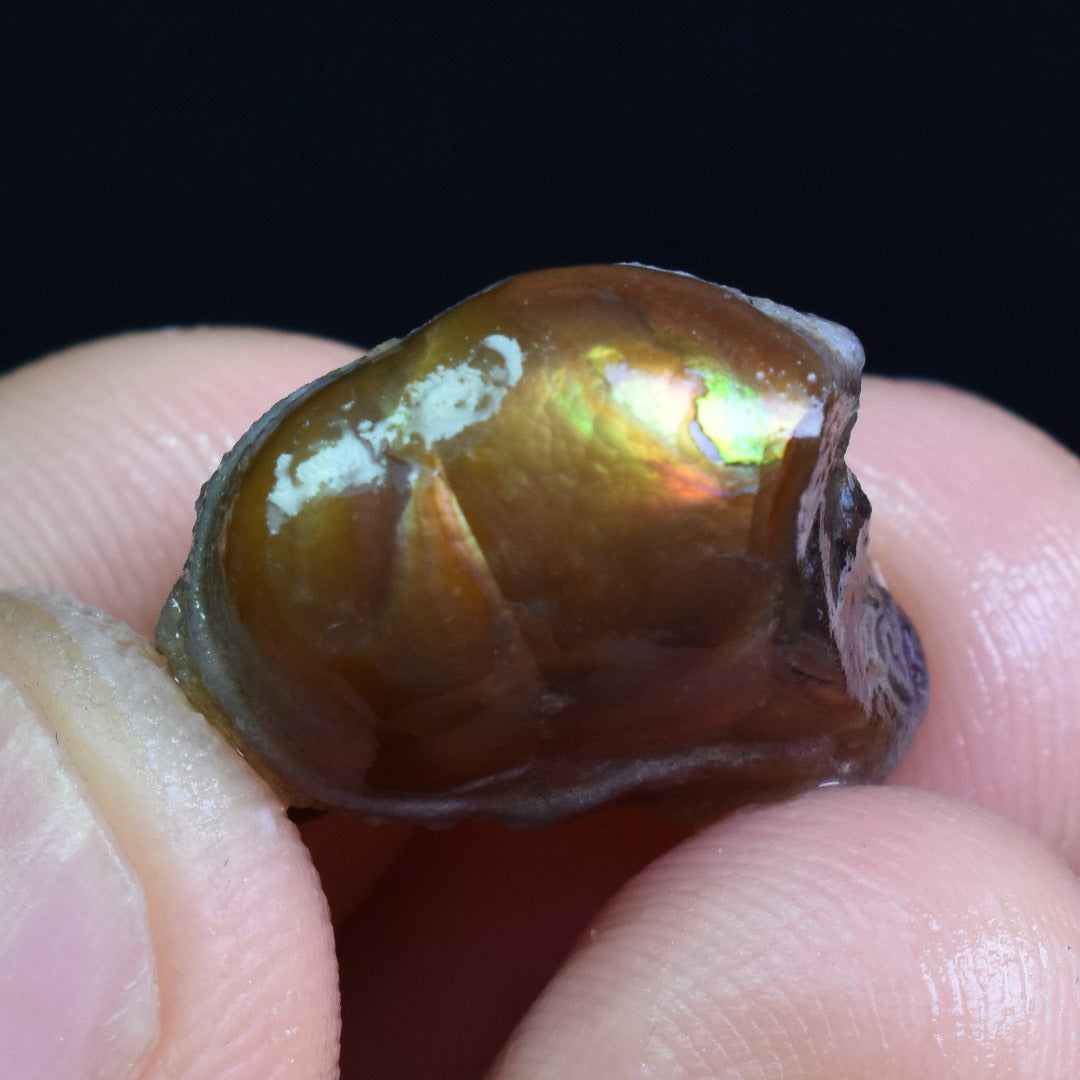 Mexican Rough Raw Fire Agate Specimen Rock - Top Grade - 17ct #83
