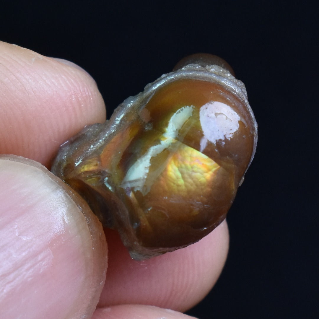 Mexican Rough Raw Fire Agate Specimen Rock - Top Grade - 17ct #83