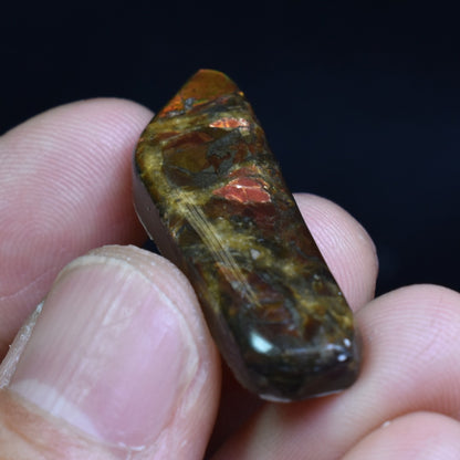 Canadian Natural Ammolite, Ammonite Freeform Polished Cabochon Specimen - 3.7cm x 1.7cm - 5.2 grams