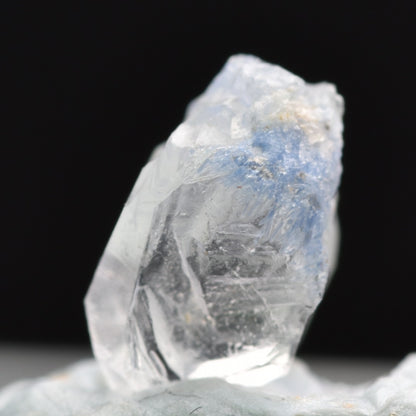 Natural Dumortierite in Clear Quartz Inclusion Raw Crystal Specimen from Brazil - 0.2 grams - 0.9cm