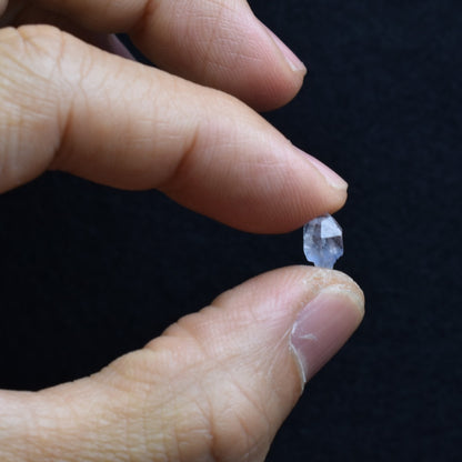Natural Dumortierite in Clear Quartz Inclusion Raw Crystal Specimen from Brazil - 0.2 grams - 0.9cm