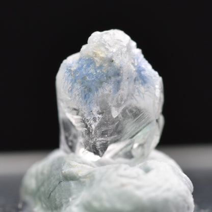Natural Dumortierite in Clear Quartz Inclusion Raw Crystal Specimen from Brazil - 0.2 grams - 0.9cm