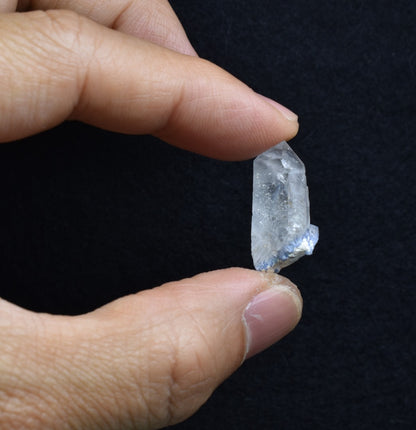 Natural Dumortierite in Clear Quartz Inclusion Raw Crystal Specimen from Brazil - 3.5 grams - 2.3cm