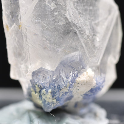 Natural Dumortierite in Clear Quartz Inclusion Raw Crystal Specimen from Brazil - 3.5 grams - 2.3cm