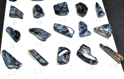 Golden, Blue Pietersite Top Grade Polished Tumble Stone Freeform from Namibia - Top Grade - 25 Options - G3