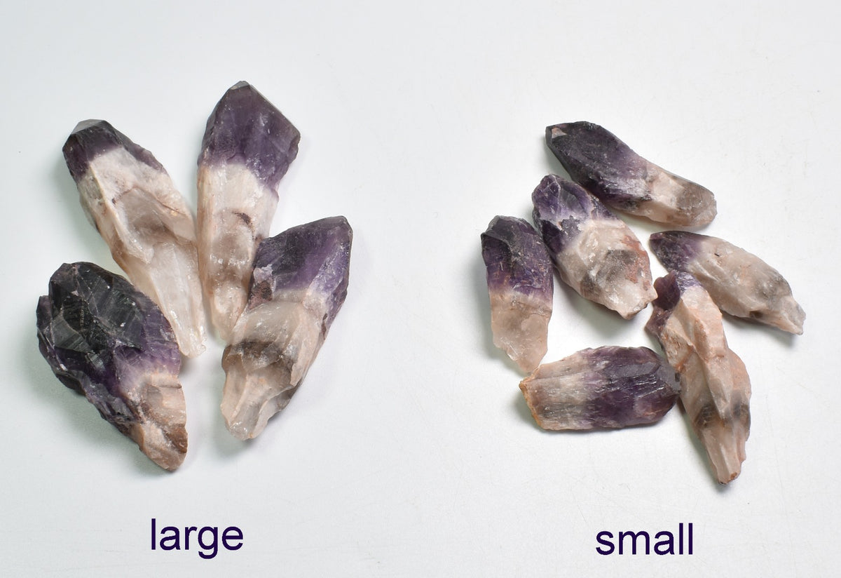 Super Seven 7 Natural Raw Crystal Amethyst Point, Wand - 2 Sizes
