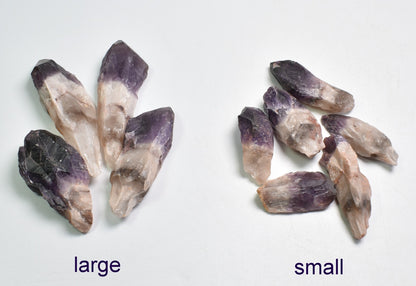 Super Seven 7 Natural Raw Crystal Amethyst Point, Wand - 2 Sizes