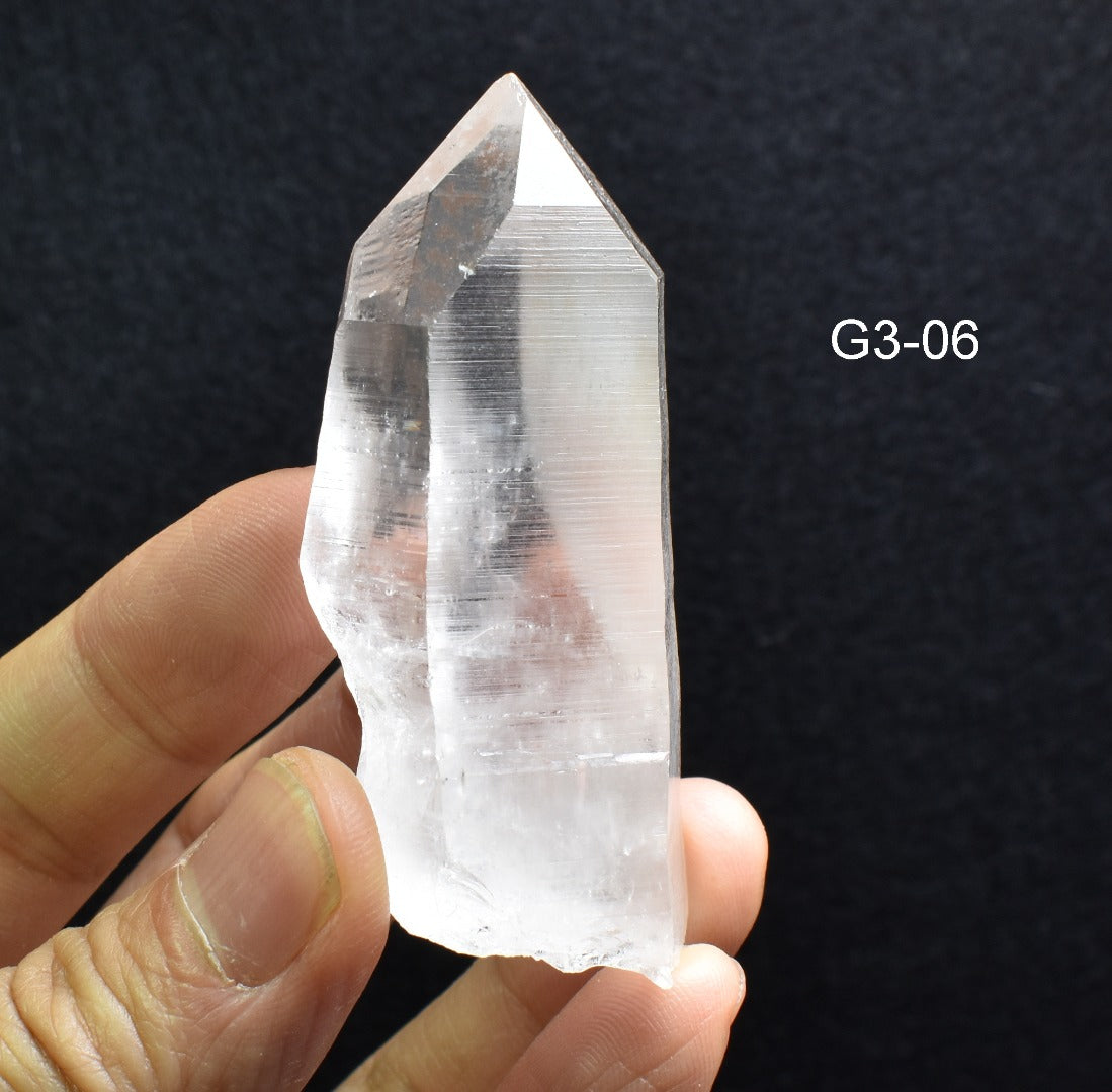 Lemurian Quartz Crystal Point, Wand from Brazil - 10 Options - G3