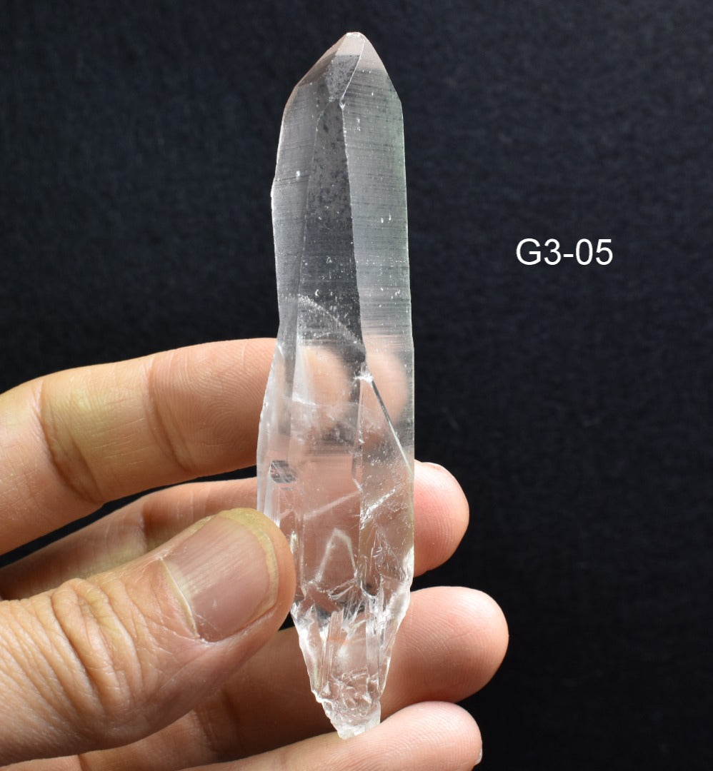 Lemurian Quartz Crystal Point, Wand from Brazil - 10 Options - G3