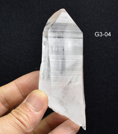 Lemurian Quartz Crystal Point, Wand from Brazil - 10 Options - G3