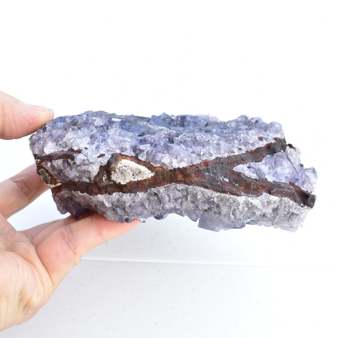 Purple Fluorite Raw Cluster Specimen - Sourced Greenlaws Mine, England, UK - 1304 grams #GLF01-01