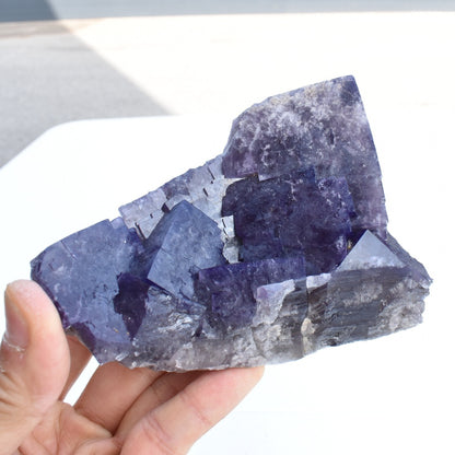 Purple Fluorite Raw Cluster Specimen - Sourced Greenlaws Mine, England, UK - 698 grams #GLF01-03