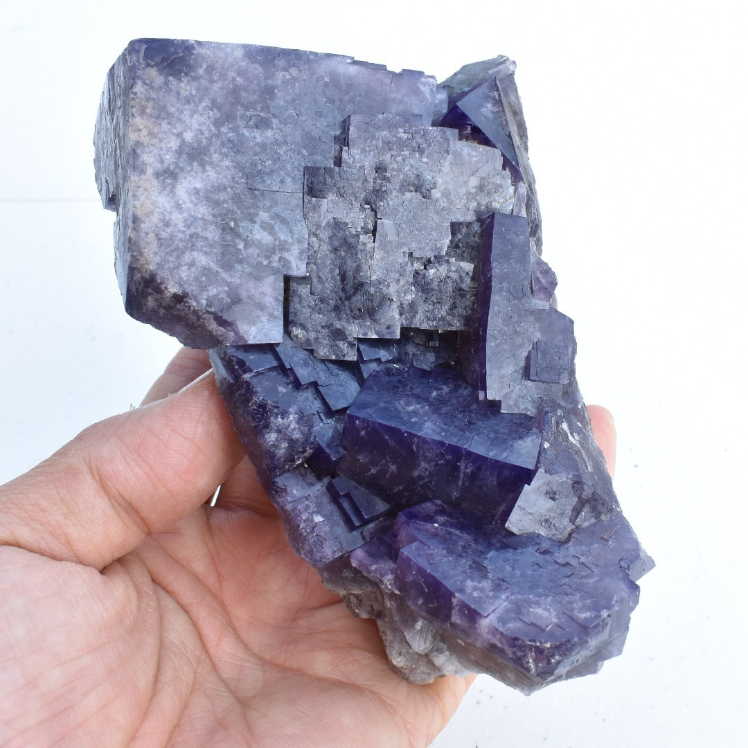 Purple Fluorite Raw Cluster Specimen - Sourced Greenlaws Mine, England, UK - 698 grams #GLF01-03