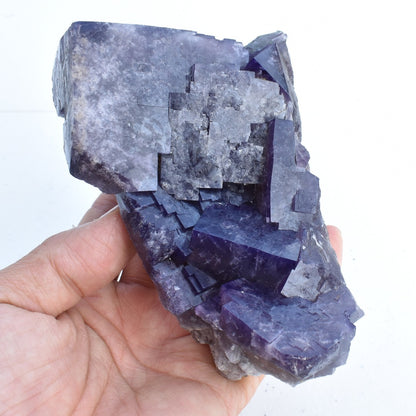 Purple Fluorite Raw Cluster Specimen - Sourced Greenlaws Mine, England, UK - 698 grams #GLF01-03