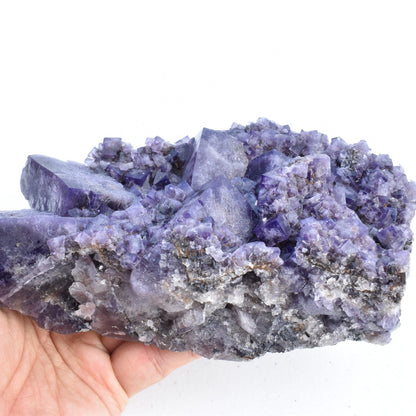 Purple Fluorite Raw Cluster Specimen - Sourced Greenlaws Mine, England, UK - 1287 grams #GLF02-01