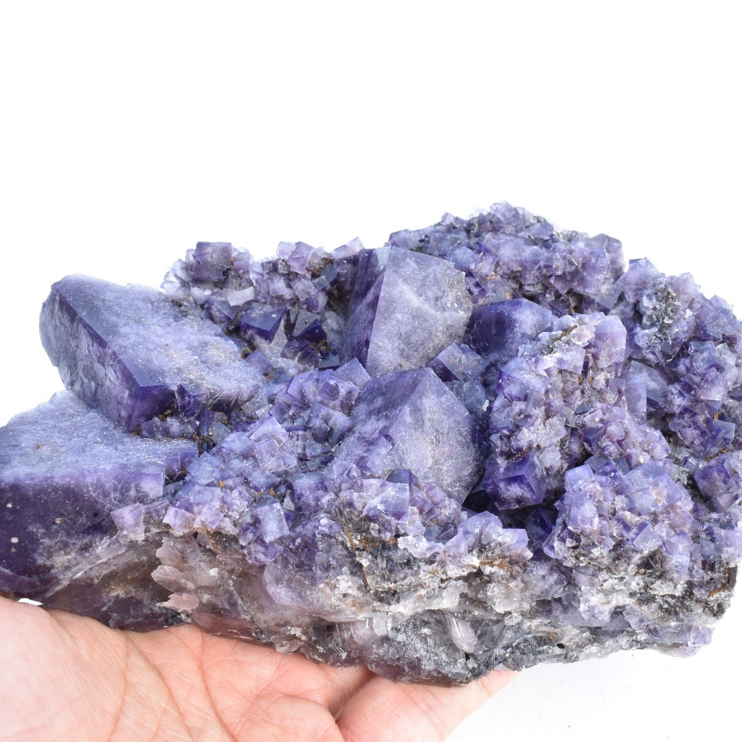 Purple Fluorite Raw Cluster Specimen - Sourced Greenlaws Mine, England, UK - 1287 grams #GLF02-01