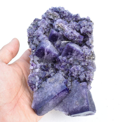 Purple Fluorite Raw Cluster Specimen - Sourced Greenlaws Mine, England, UK - 1287 grams #GLF02-01
