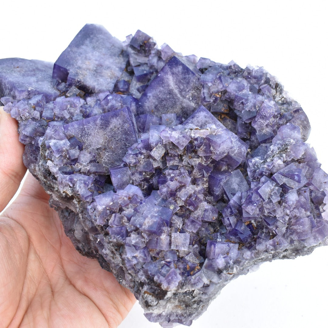 Purple Fluorite Raw Cluster Specimen - Sourced Greenlaws Mine, England, UK - 1287 grams #GLF02-01