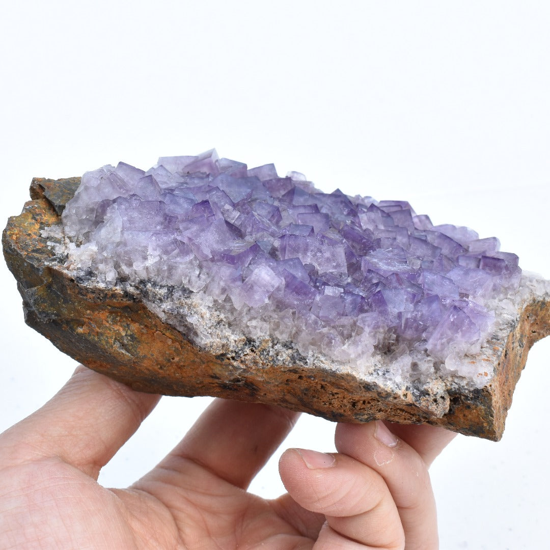 Purple Fluorite Raw Cluster Specimen - Sourced Greenlaws Mine, England, UK - 543 grams #GLF02-05