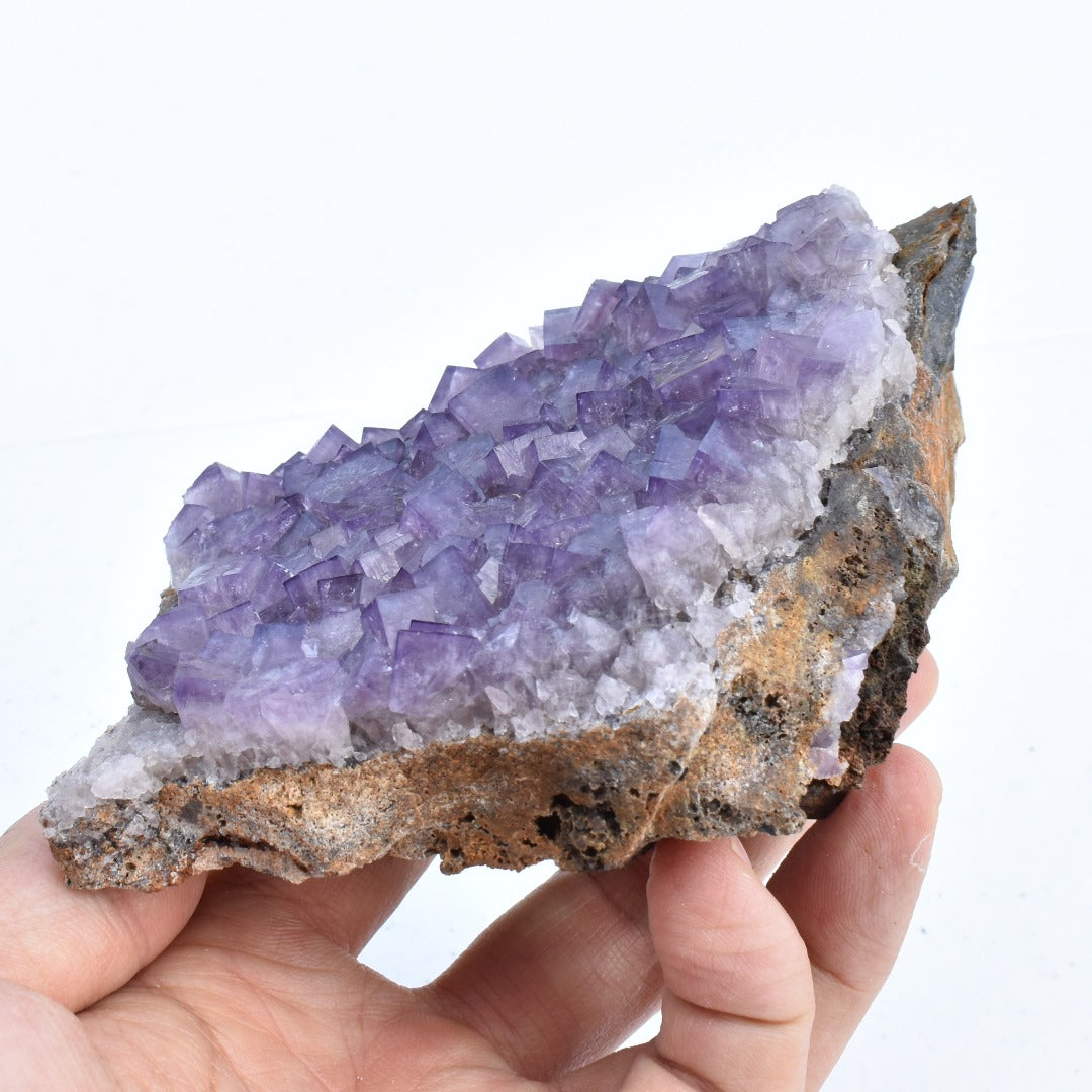 Purple Fluorite Raw Cluster Specimen - Sourced Greenlaws Mine, England, UK - 543 grams #GLF02-05