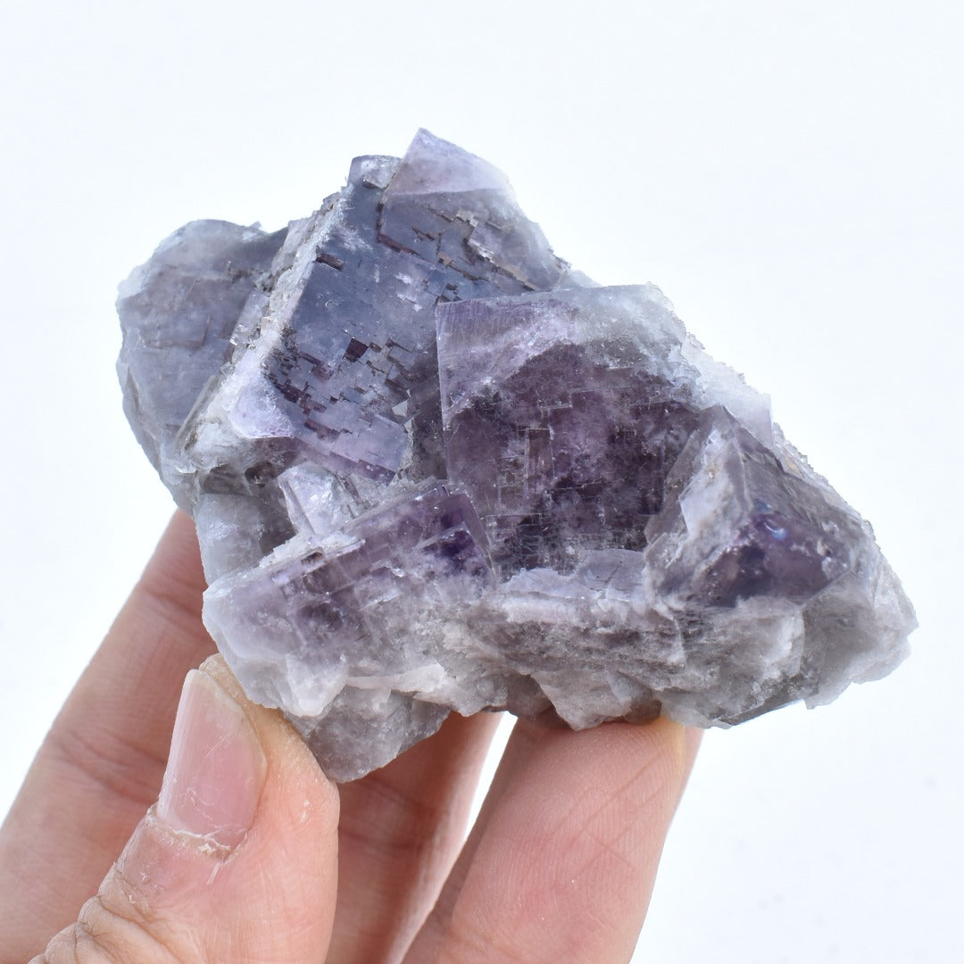 Purple Fluorite Raw Cluster Specimen - Sourced Greenlaws Mine, England, UK - 171 grams #GLF02-09