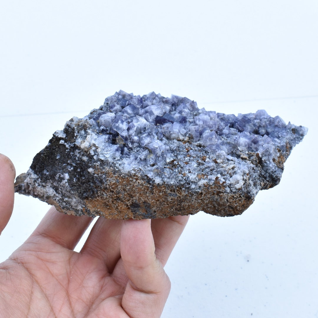 Purple Fluorite Raw Cluster Specimen - Sourced Greenlaws Mine, England, UK - 407 grams #GLF03-05